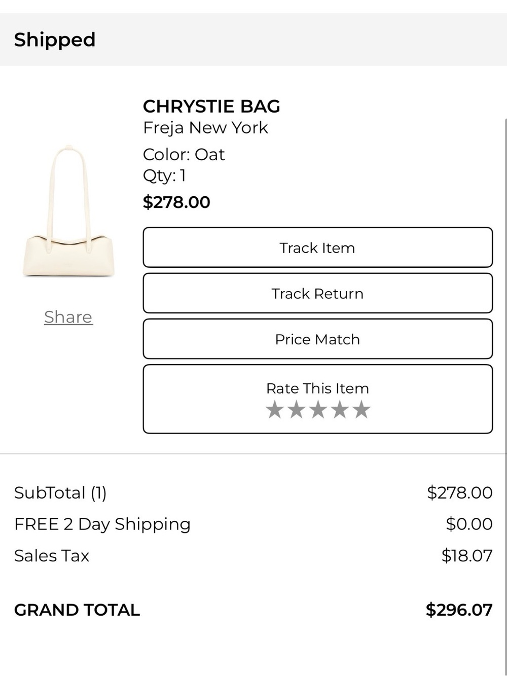 New Freja New York Chrystie Bag in Oat - Picture 14 of 16